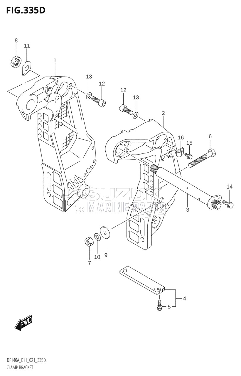 CLAMP BRACKET (DF115AT:E40,DF115AZ:E40)