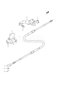 Outboard DF 25 V-Twin drawing Remocon Cable Remote Control