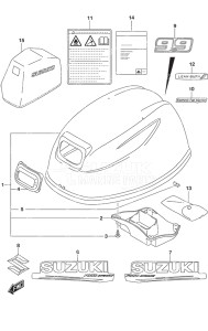 Outboard DF 9.9B drawing Engine Cover