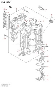 DF250Z From 25003Z-410001 (E03)  2014 drawing CYLINDER BLOCK (DF225T:E03)