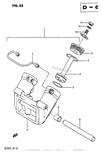 DT75 From 07501-301001 till 302337 ()  1978 drawing TRIM CYLINDER (MODEL VE /​ VF)