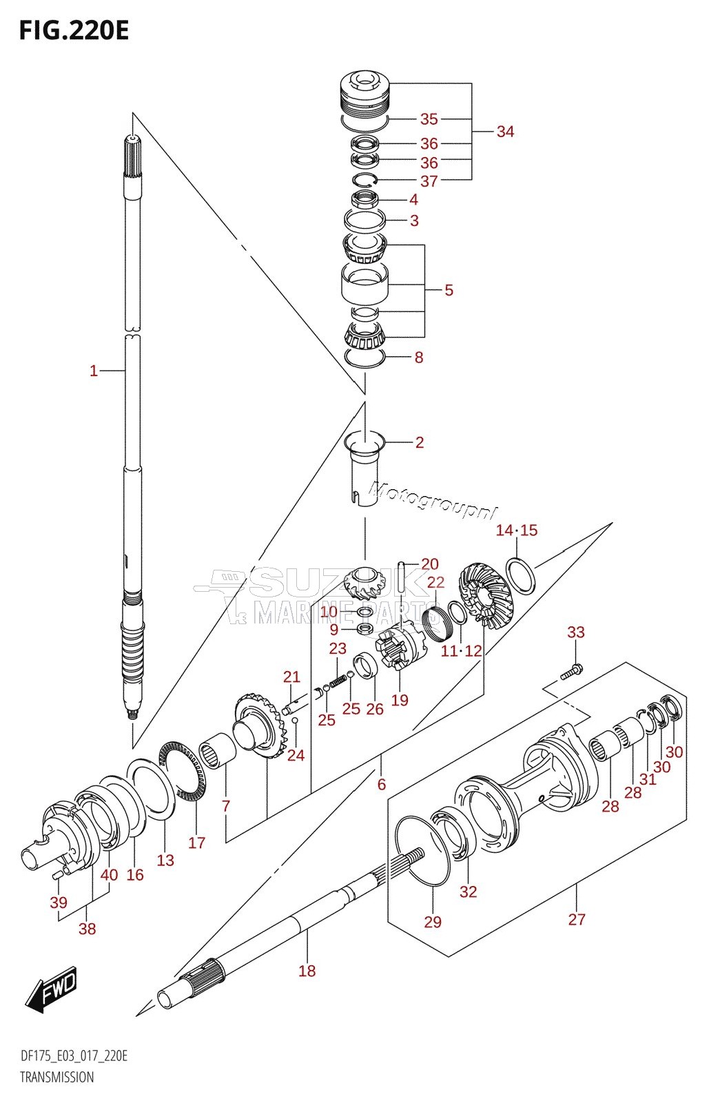 TRANSMISSION (DF150ST:E03)