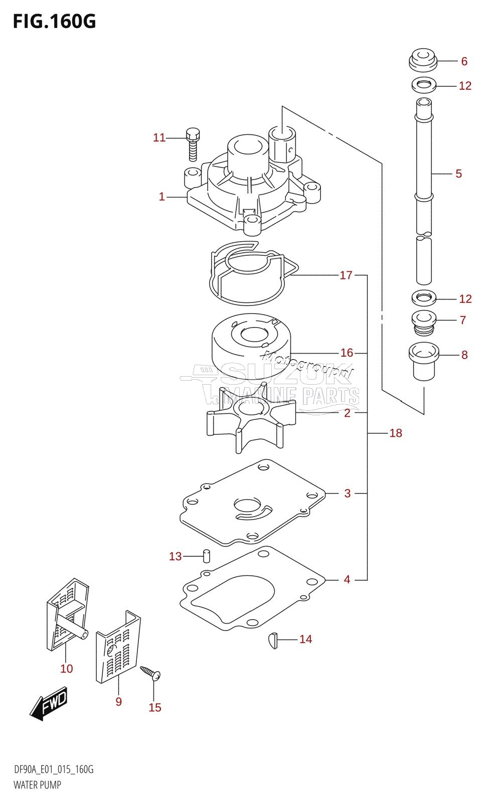 WATER PUMP (DF90A:E01)