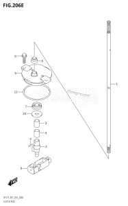 DF175ZG From 17502Z-610001 (E01 E40)  2016 drawing CLUTCH ROD (DF150Z:E01)