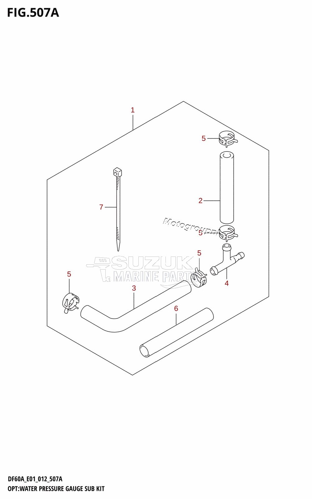 OPT:WATER PRESSURE GAUGE SUB KIT (DF40A:E01)