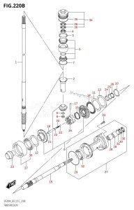 DF200AZ From 20003Z-510001 (E03)  2015 drawing TRANSMISSION (DF200AZ:E03)