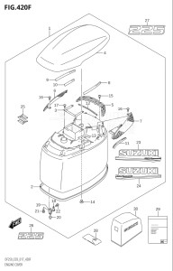 20002Z-710001 (2017) 200hp E03-USA (DF200Z) DF200Z drawing ENGINE COVER (DF225Z:E03)