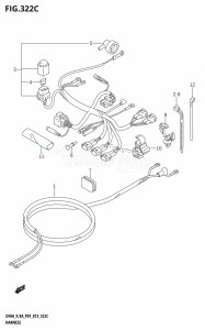 DF9.9A From 00994F-310001 (P01)  2013 drawing HARNESS (DF9.9A:P01)