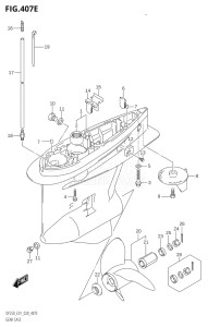 22503Z-040001 (2020) 225hp E01 E40-Gen. Export 1 - Costa Rica (DF225Z) DF225Z drawing GEAR CASE (DF225T:E01)