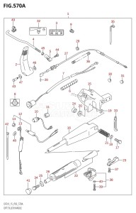 DF9.9 From 00993F-210001 (P03)  2012 drawing OPT:TILLER HANDLE (DF9.9R:K4)