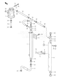 Outboard DF 90 drawing Fuel Injector (S/N 151862 & Newer)