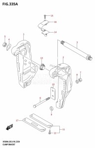 DF200A From 20003F-810001 (E03)  2018 drawing CLAMP BRACKET (DF200AT,DF200AZ)