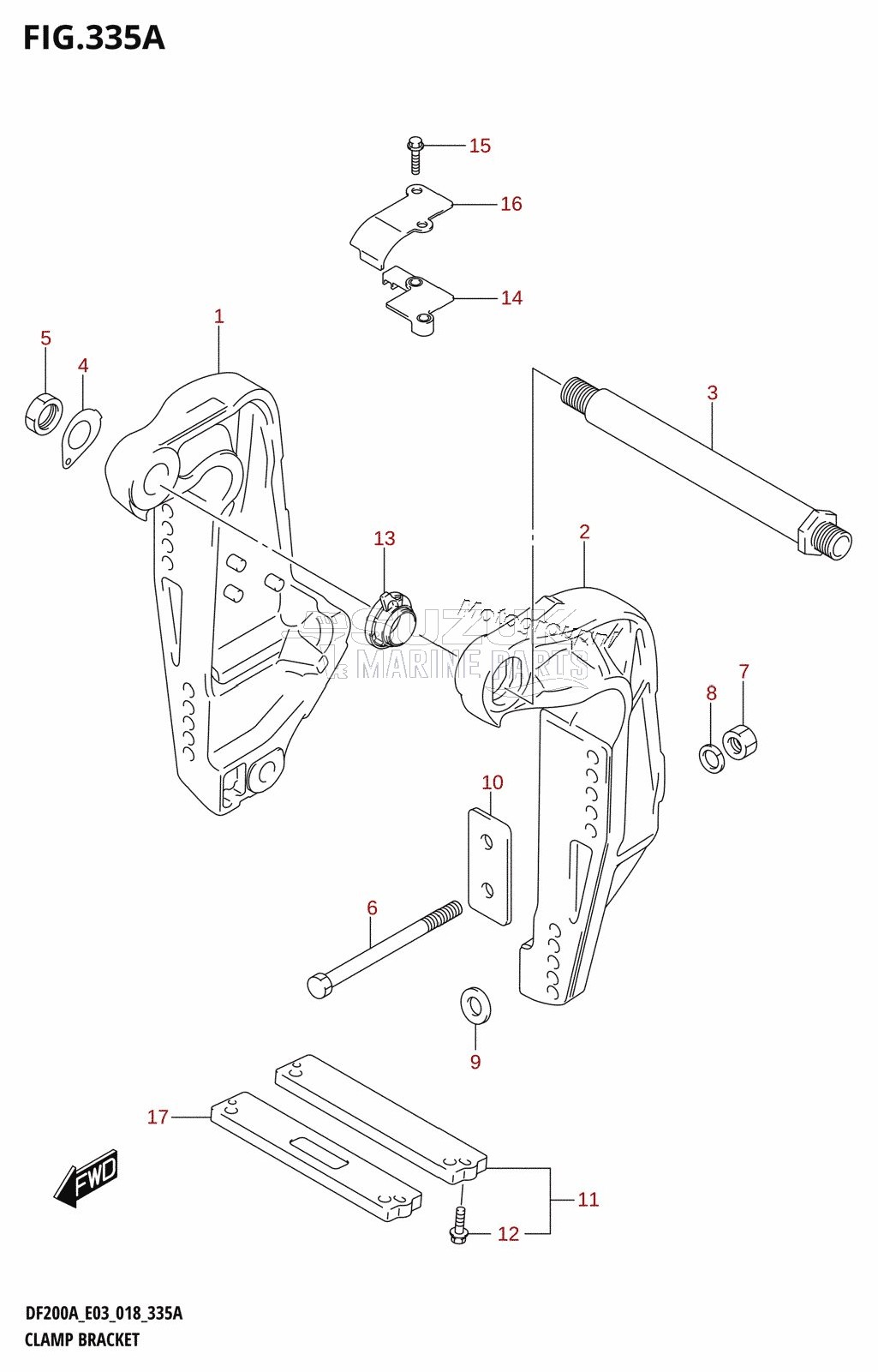 CLAMP BRACKET (DF200AT,DF200AZ)