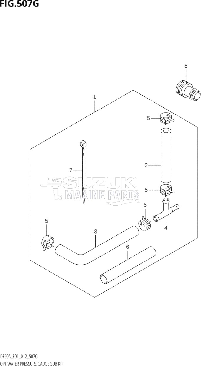 OPT:WATER PRESSURE GAUGE SUB KIT (DF60A:E40)