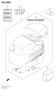 DF70A From 07003F-210001 (E03)  2012 drawing ENGINE COVER (DF70A:E03)