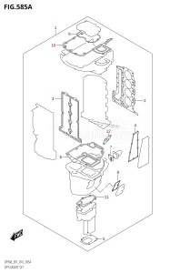 DF80A From 08002F-610001 (E01 E40)  2016 drawing OPT:GASKET SET