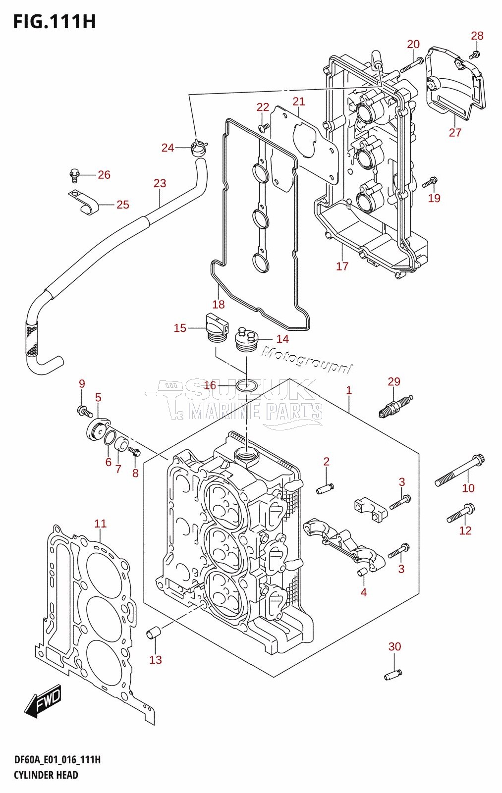 CYLINDER HEAD (DF60A:E40)