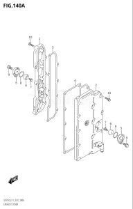 25003F-040001 (2020) 250hp E01 E03 E40-Gen. Export 1 - USA (DF250T  DF250T) DF250 drawing EXHAUST COVER