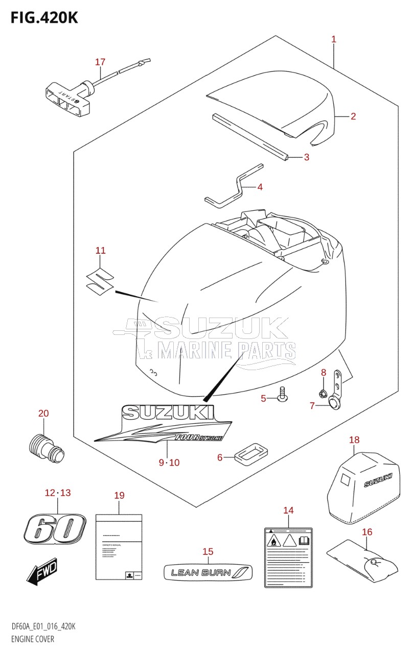 ENGINE COVER (DF60AQH:E40)