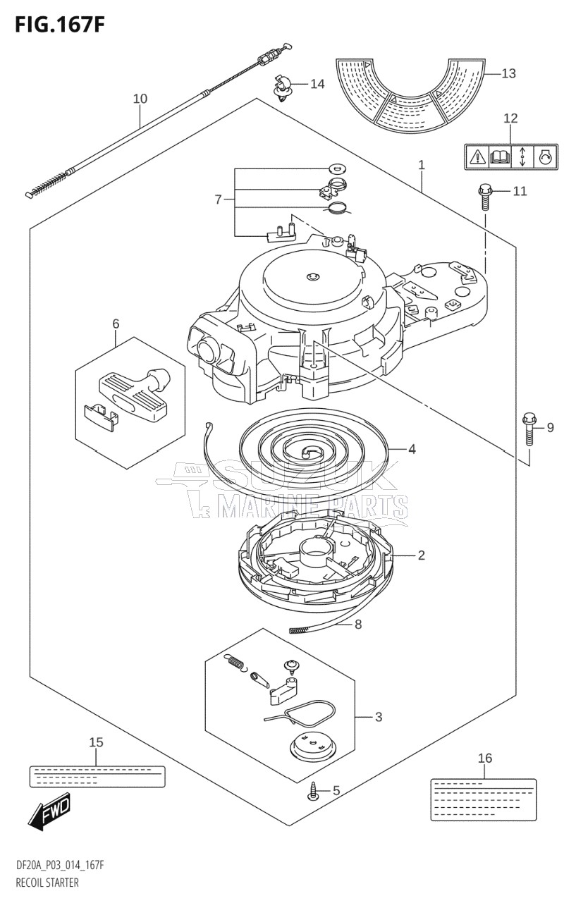 RECOIL STARTER (DF15AR:P03)