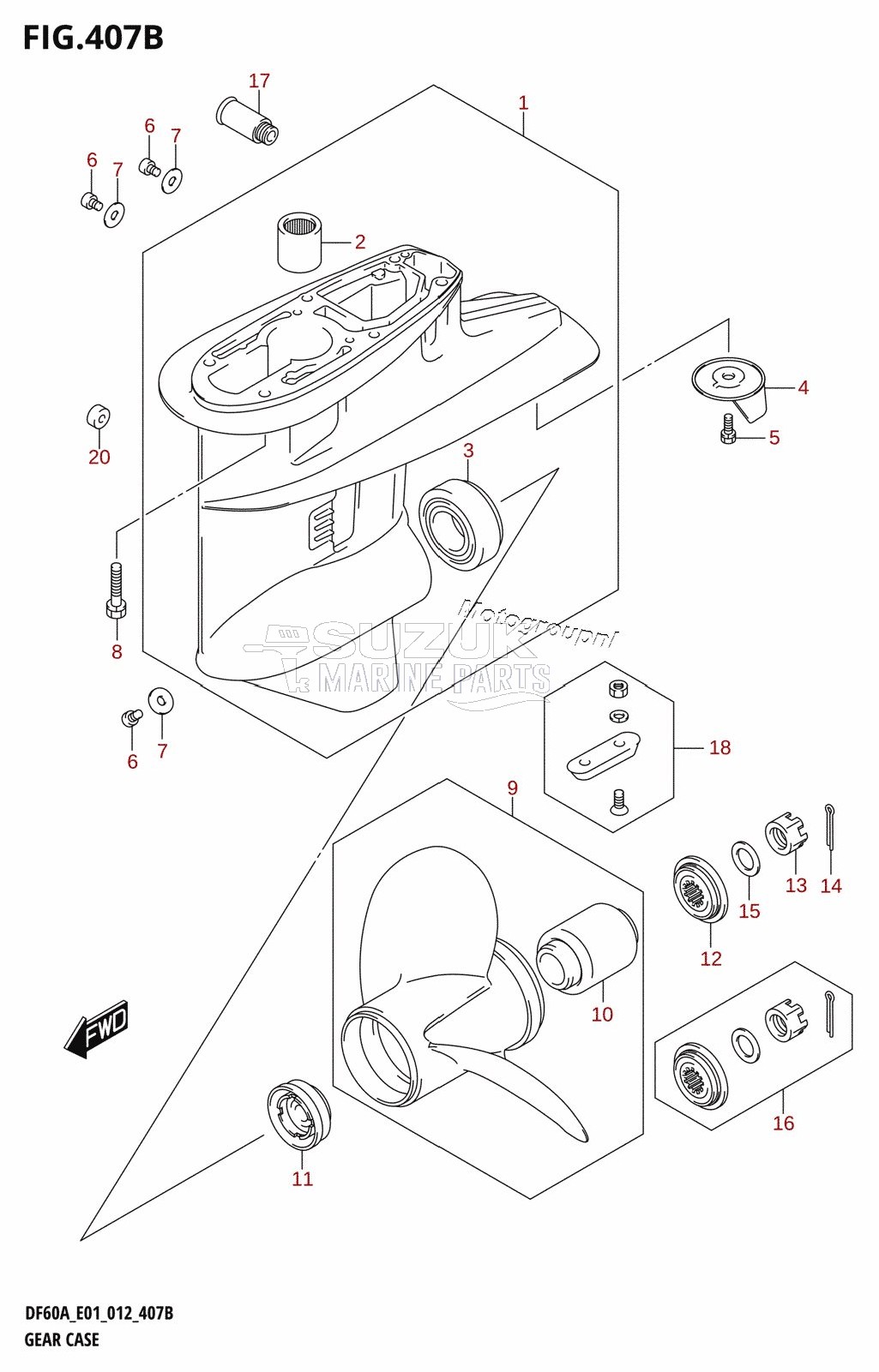 GEAR CASE (DF40AQH:E01)