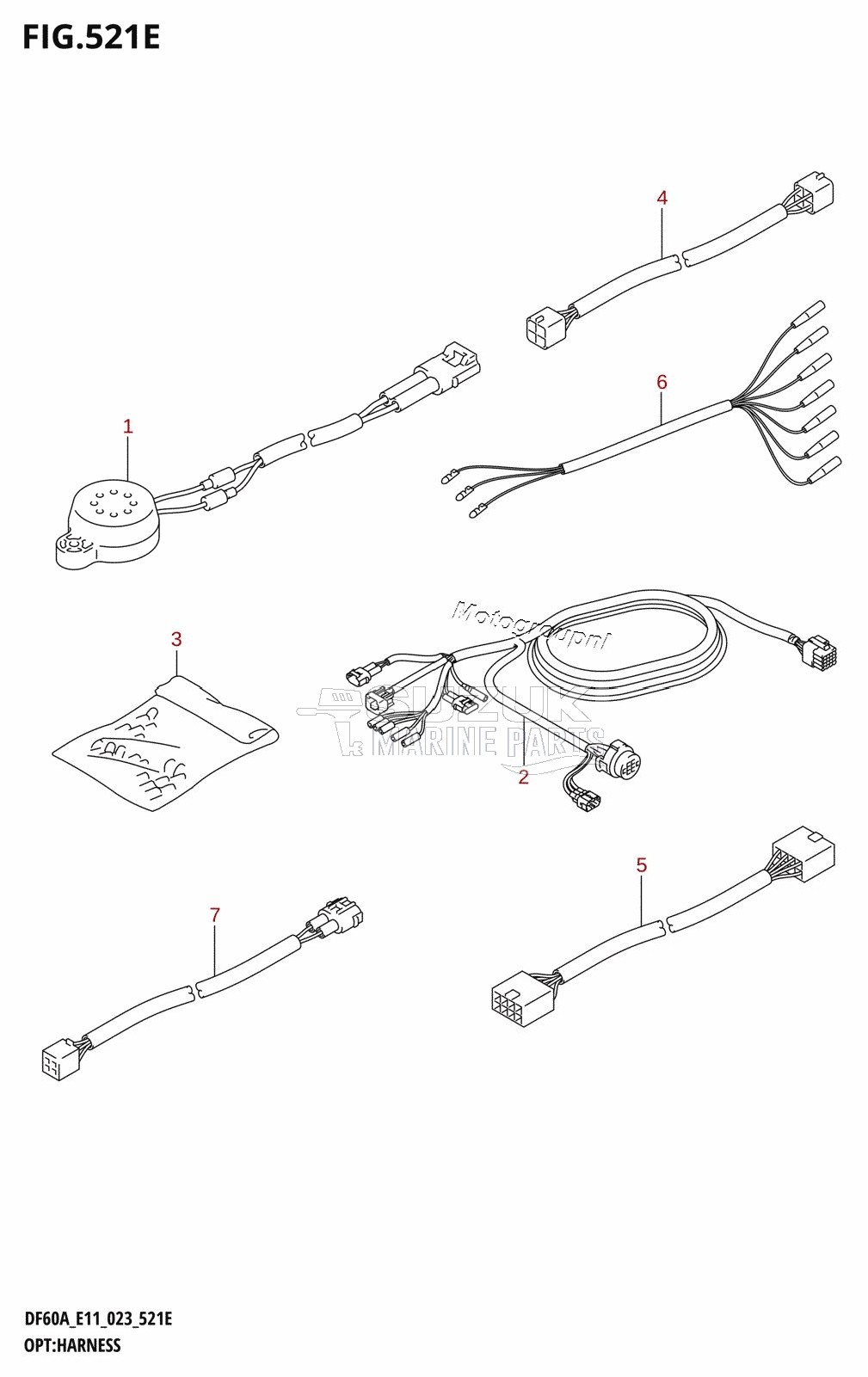 OPT:HARNESS ((DF40AQH,DF40ATH,DF50ATH,DF60AQH,DF60ATH,DF50AVTH,DF60AVTH):022)