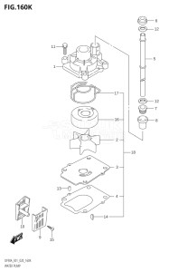 08002F-140001 (2021) 80hp E01 E40-Gen. Export 1 - Costa Rica (DF80AT) DF80A drawing WATER PUMP (DF100B:E40)