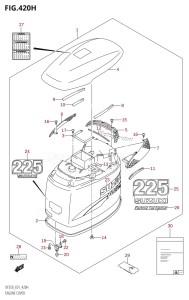 DF225Z From 22501Z-880001 (E01 E40)  2008 drawing ENGINE COVER ((DF225WT,DF225WZ):(K5,K6,K7,K8,K9))