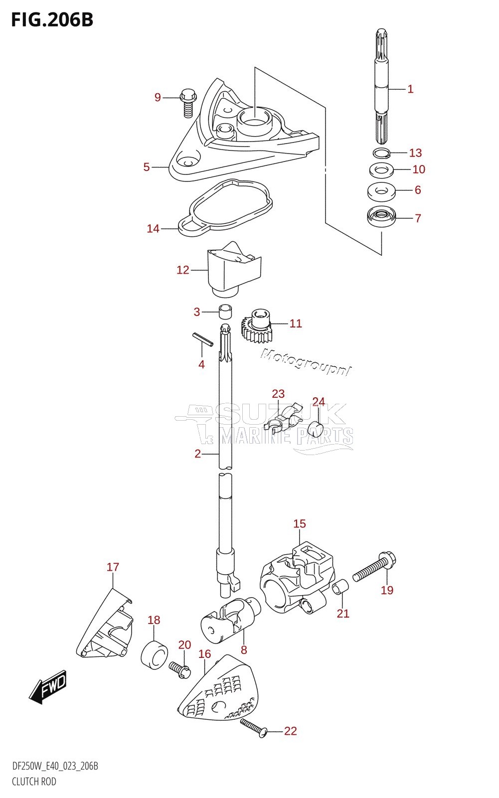 CLUTCH ROD (023)