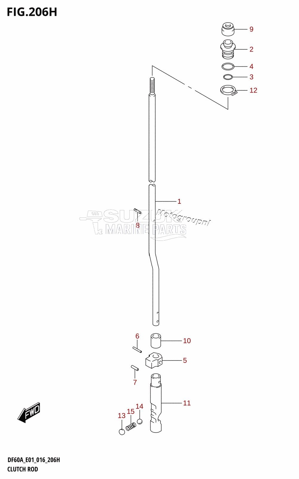 CLUTCH ROD (DF60A:E40)