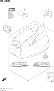 00403F-040001 (2020) 4hp P01-Gen. Export 1 (DF4A  DF4A) DF4A drawing ENGINE COVER (DF5A:020)