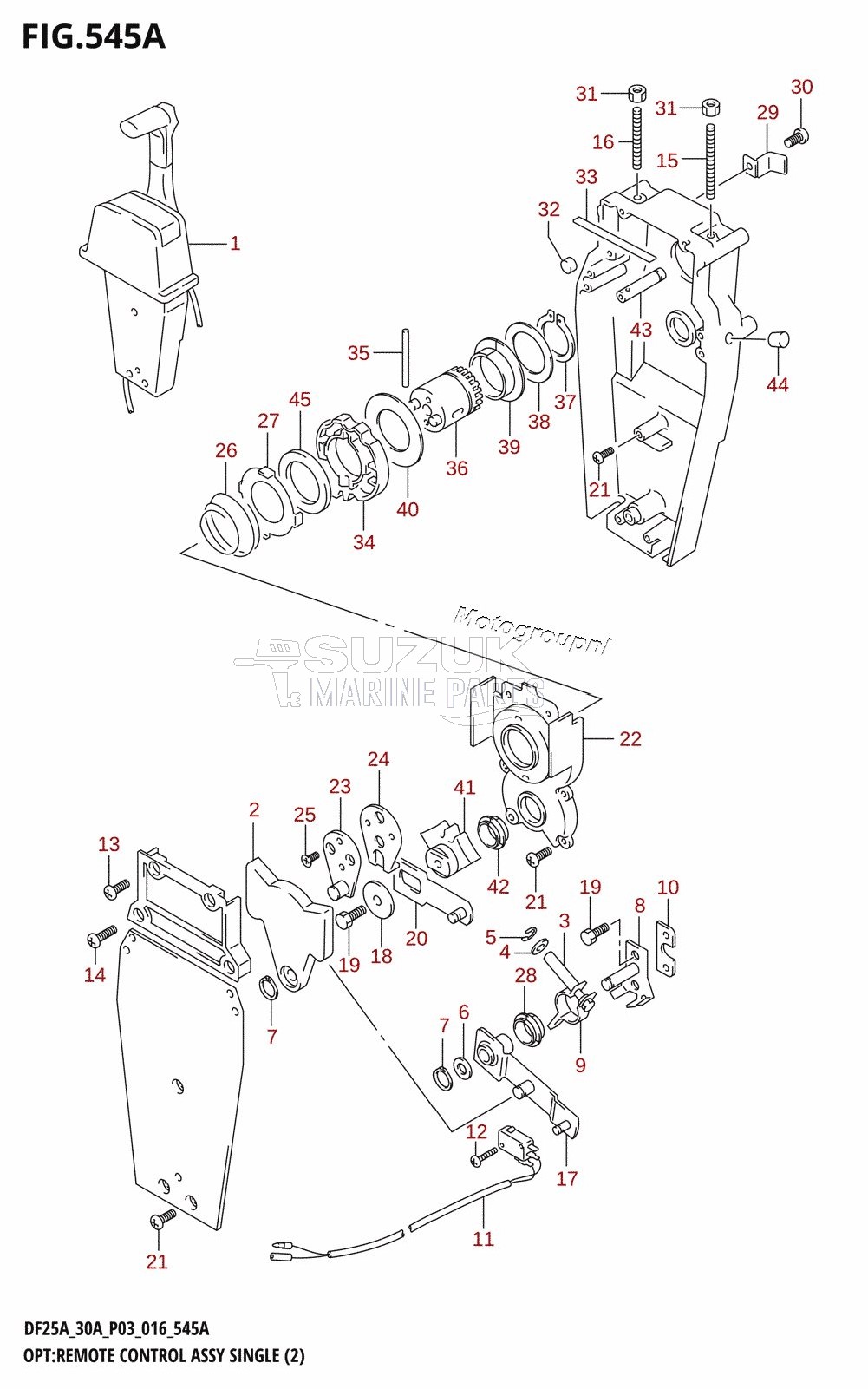 OPT:REMOTE CONTROL ASSY SINGLE (2) (DF25AR:P03)