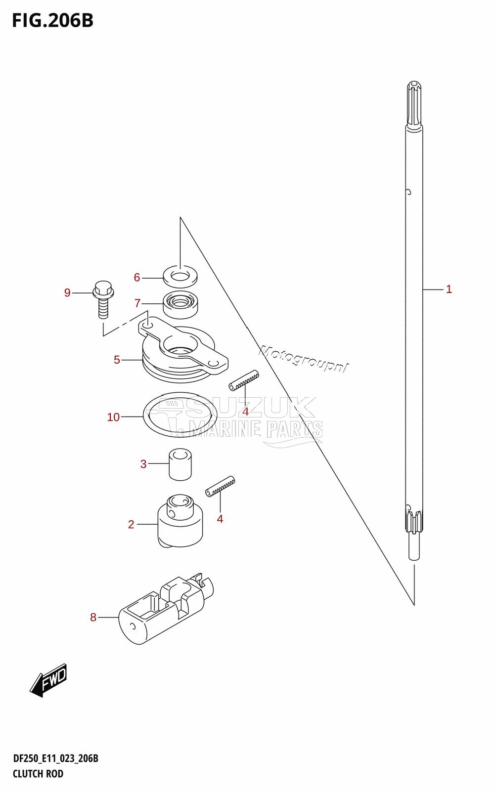 CLUTCH ROD (DF250ST)