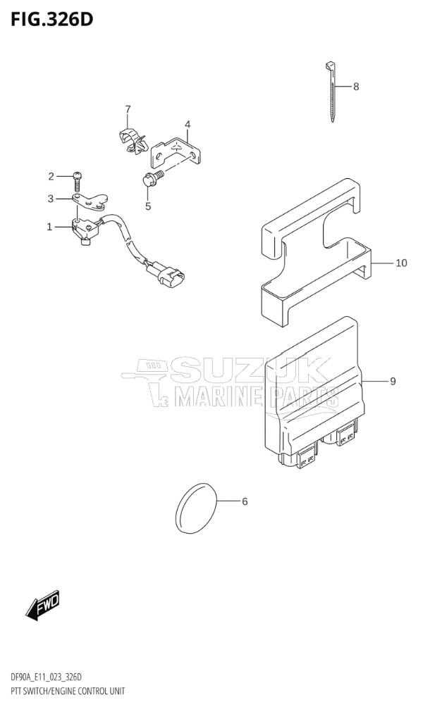 PTT SWITCH / ENGINE CONTROL UNIT (DF90AWQH:023)