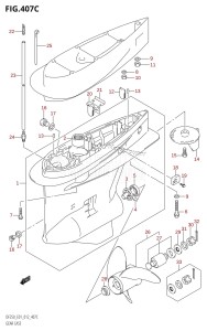 DF200Z From 20002Z-210001 (E01 E40)  2012 drawing GEAR CASE (DF200Z:E01)