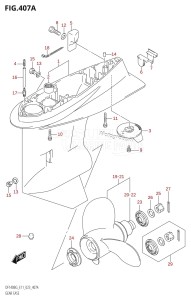 DF115BG From 11505F-240001 (E40)  2022 drawing GEAR CASE ((DF115BG,DF140BG):E11)