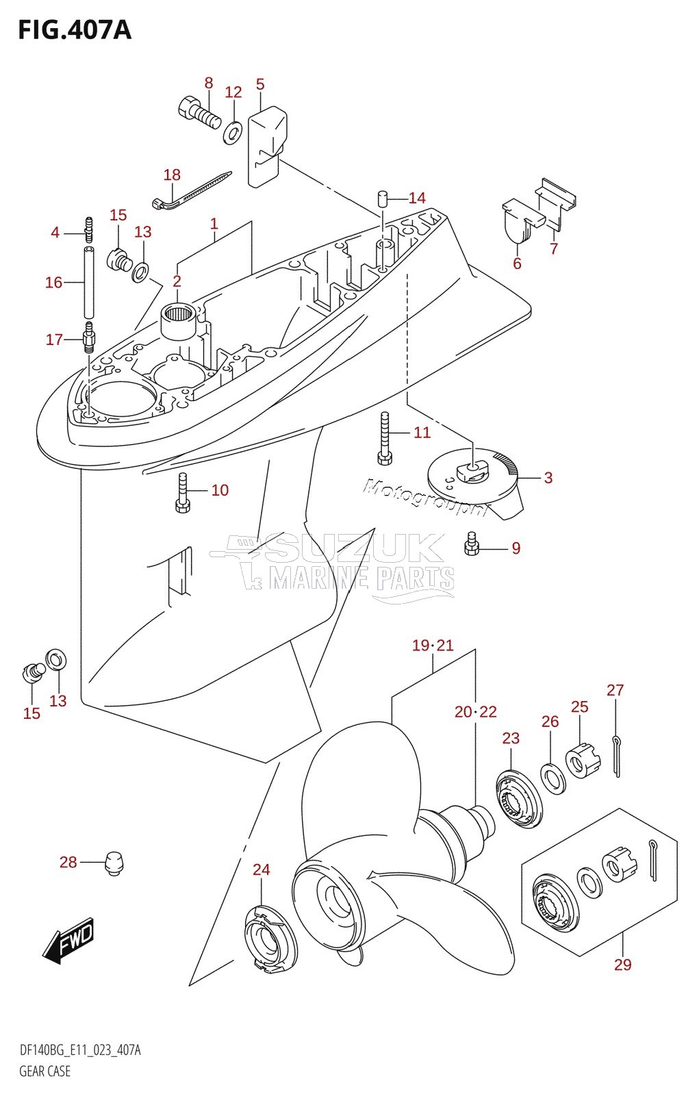 GEAR CASE ((DF115BG,DF140BG):E11)