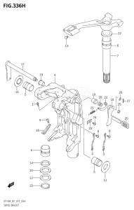 14003Z-410001 (2014) 140hp E01-Gen. Export 1 (DF140AZ) DF140AZ drawing SWIVEL BRACKET (DF140AT:E40)