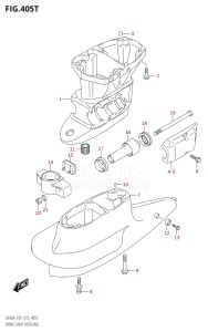 06002F-510001 (2005) 60hp E01 E40-Gen. Export 1 - Costa Rica (DF60A  DF60AQH  DF60ATH) DF60A drawing DRIVE SHAFT HOUSING (DF60AVTH:E01)