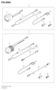 10003F-510001 (2005) 100hp E01-Gen. Export 1 (DF100AT) DF100A drawing OPT:METER KIT