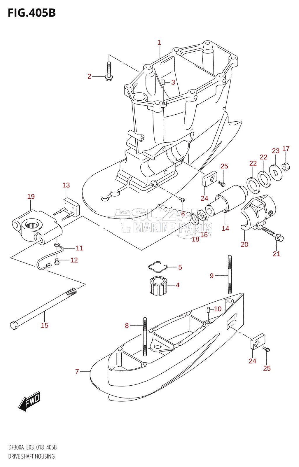 DRIVE SHAFT HOUSING (XX-TRANSOM)