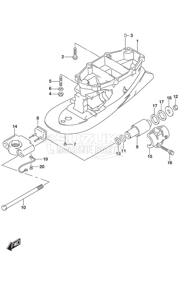 Drive Shaft Housing DF 250S