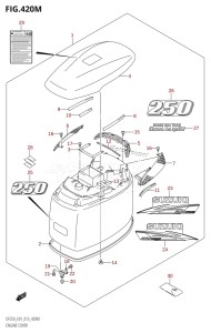 DF200 From 20002F-310001 (E01 E40)  2013 drawing ENGINE COVER (DF250Z:E40)