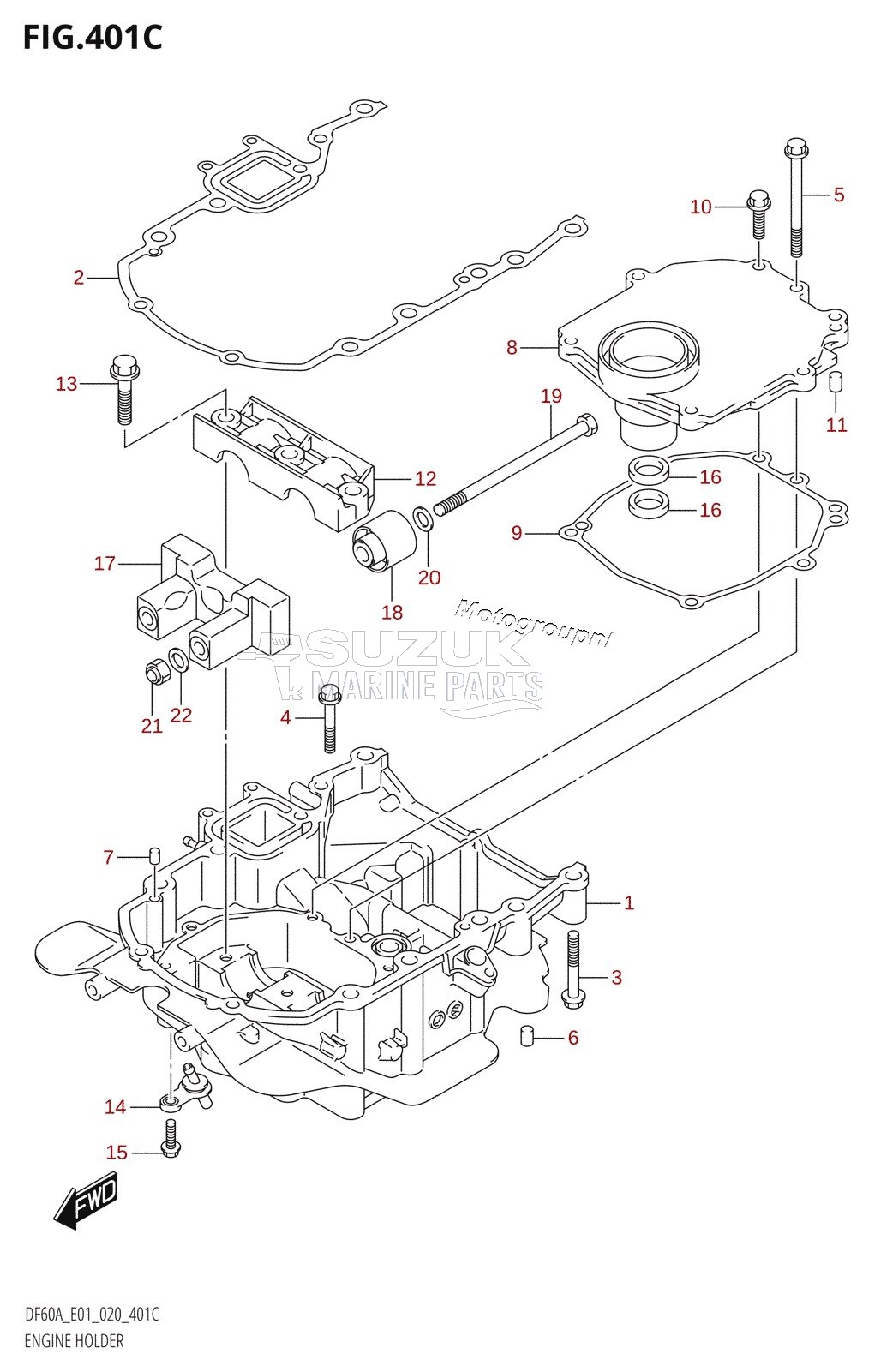 ENGINE HOLDER (DF50AVTH,DF60AVT,DF60AVTH)