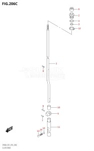 04003F-810001 (2018) 40hp E01-Gen. Export 1 (DF40AQH  DF40AT  DF40ATH) DF40A drawing CLUTCH ROD (DF60A:E01)