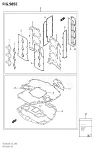 20002F-310001 (2013) 200hp E03-USA (DF200T) DF200 drawing OPT:GASKET SET (DF250T:E03)