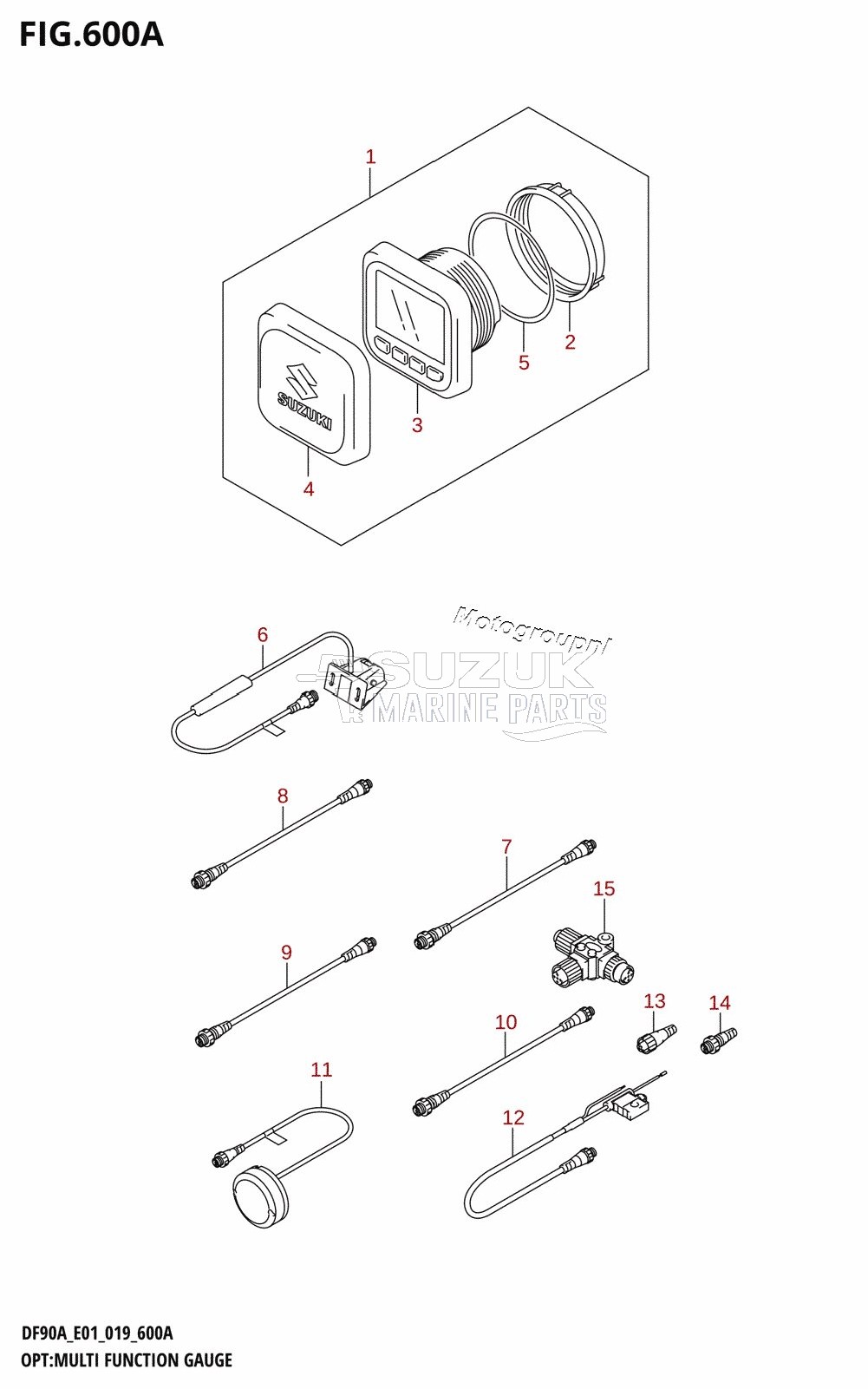 OPT:MULTI FUNCTION GAUGE (DF70ATH,DF90ATH)