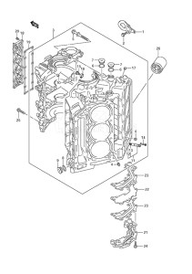 Outboard DF 225 drawing Cylinder Block