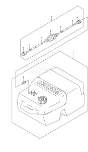 Outboard DF 9.9 drawing Opt: Fuel Tank