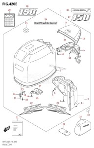 DF175ZG From 17502Z-610001 (E01 E40)  2016 drawing ENGINE COVER (DF150TG:E01,DF150ZG:E01)